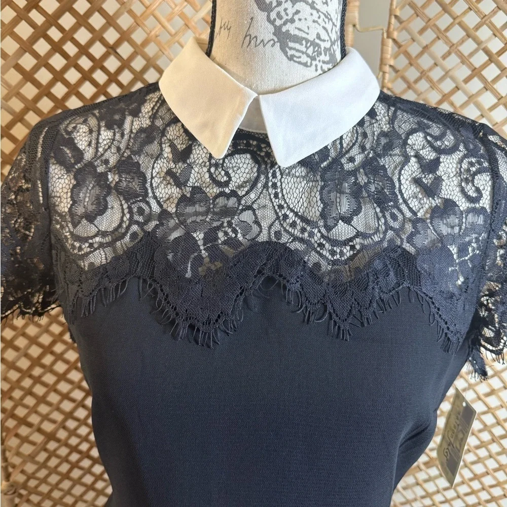 Black Lace Dress A-Line Maison Jules